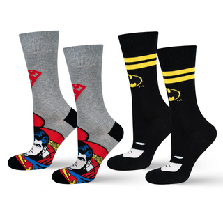 Set de 2 calcetines coloridos SOXO GOOD STUFF para hombre Batman Superman DC Comics