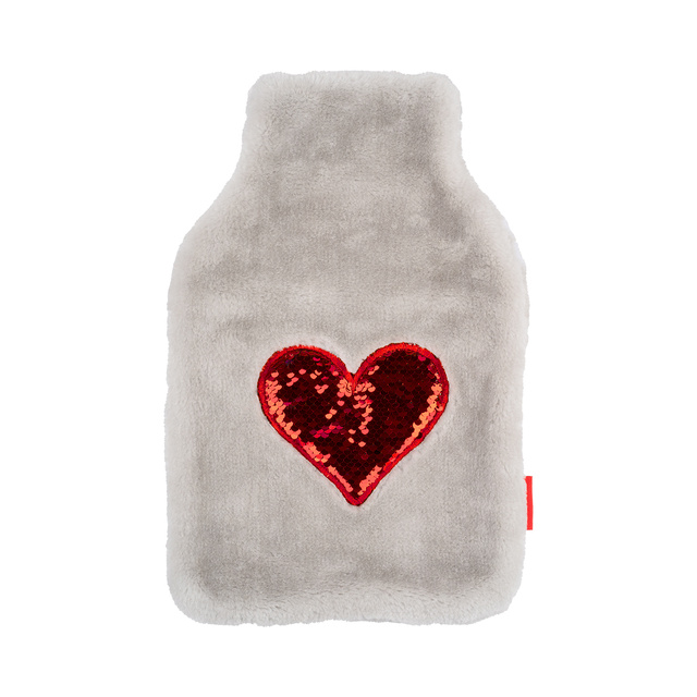 Bolsa de agua caliente corazón SOXO gris1,8 L
