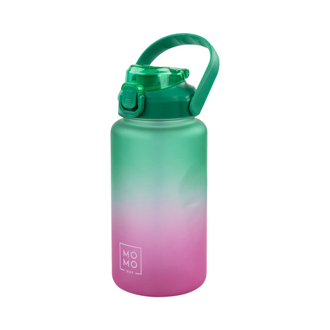 Botella de agua 1,5L verde-rosa | BPA free