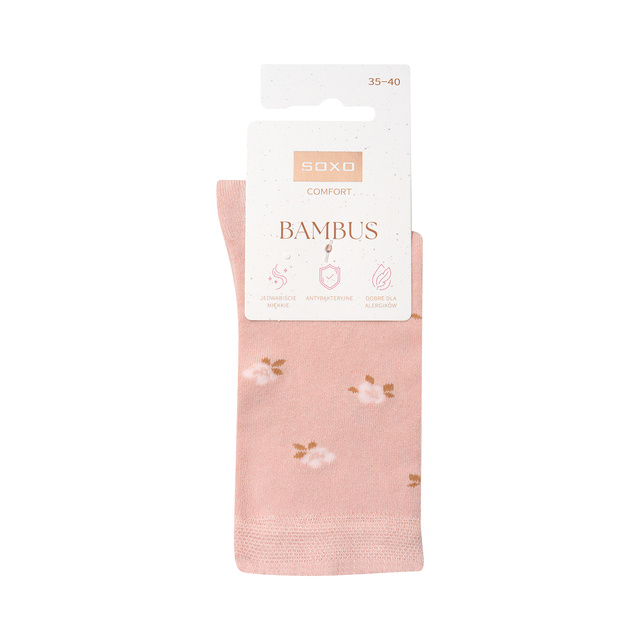 Calcetines de Bambú con Estampado Floral