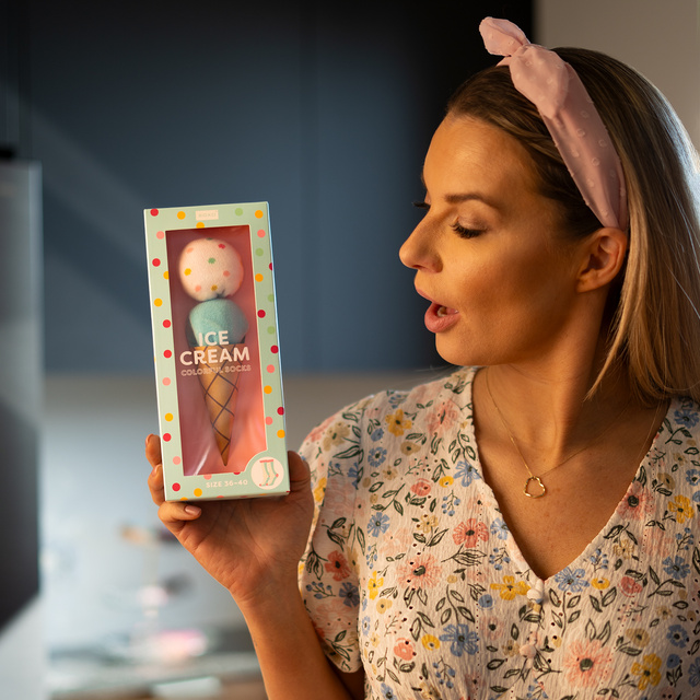 Calcetines SOXO de mujer | Helado en una caja | Gran idea de regalo