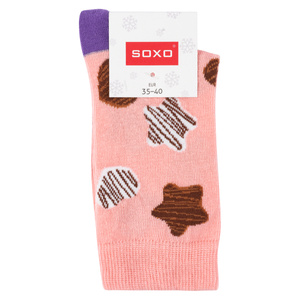 Calcetines de jengibre para mujer SOXO en chocolate