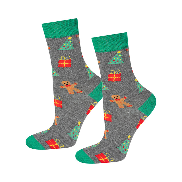 Set 4x Calcetines coloridos para hombre SOXO GOOD STUFF Calcetines de algodón de regalo de feliz Navidad