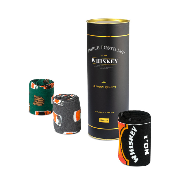 Juego de 3 calcetines coloridos para hombre SOXO GOOD STUFF Whisky 
