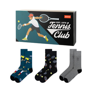 Calcetines de colores para hombre SOXO Tennis - 3 pares