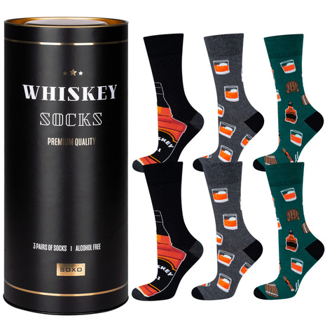 Juego de 5 calcetines coloridos SOXO GOOD STUFF, whisky, tequila, vodka