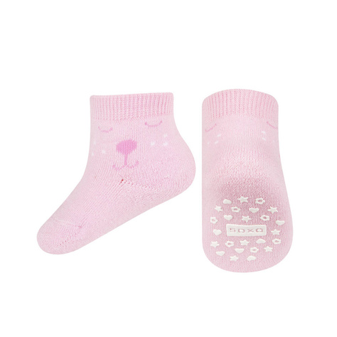 SOXO calcetines para bebés con oso-cara con ABS