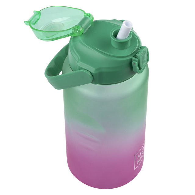 Botella de agua 1,5L verde-rosa | BPA free
