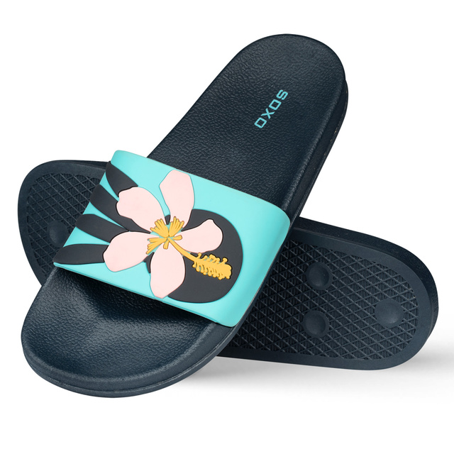 Chanclas de playa para mujer y hombre.SOXO En flores | Perfecto para unas vacaciones en la playa y una piscina | Goma