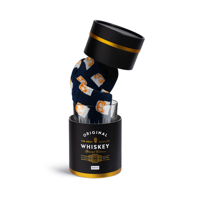 Calcetines para hombre SOXO Whiskey en un vaso