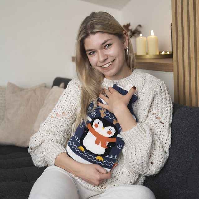 Calentador térmico de pingüinos Soxo en jersey regalo divertido Papá Noel | Navidad 