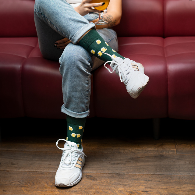SOXO GOOD STUFF calcetines de hombre de colores | cerveza enlatada | regalo para un hombre