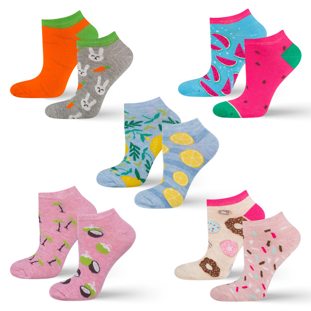 Conjunto de 5 calcetines de mujer SOXO de colores