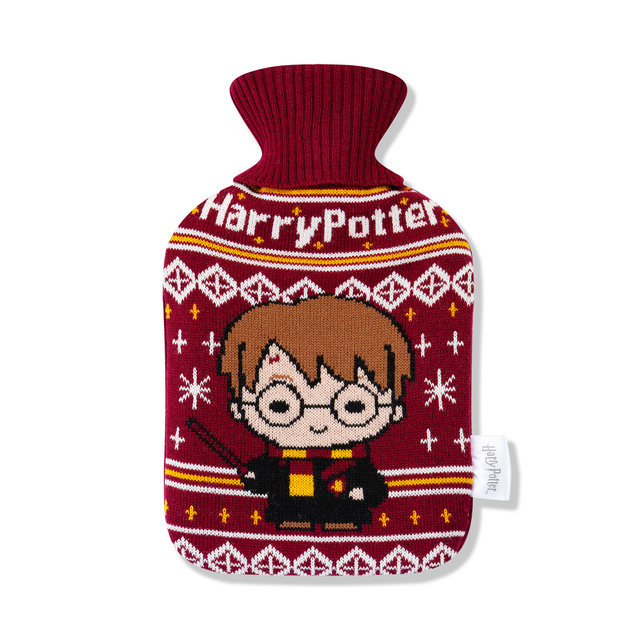 Botella de agua caliente de Harry Potter Original, con licencia de Warner Bros., más cálida en una funda de felpa