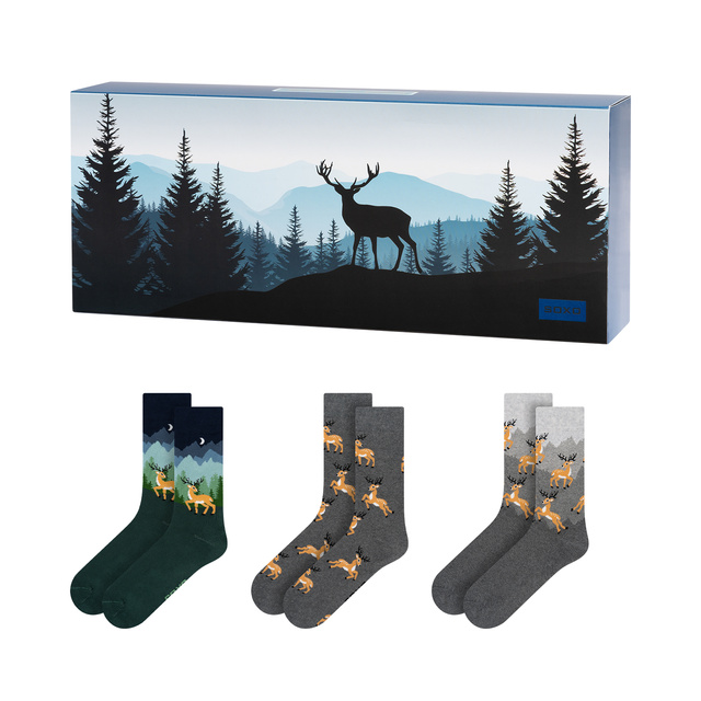 Calcetines para hombre y mujer Soxo con motivo de ciervos - 3 pares