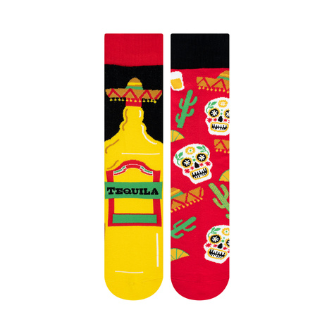 Juego de 2x Calcetines coloridos SOXO GOOD STUFF Tequila en una botella y cerveza en una lata de algodón divertido