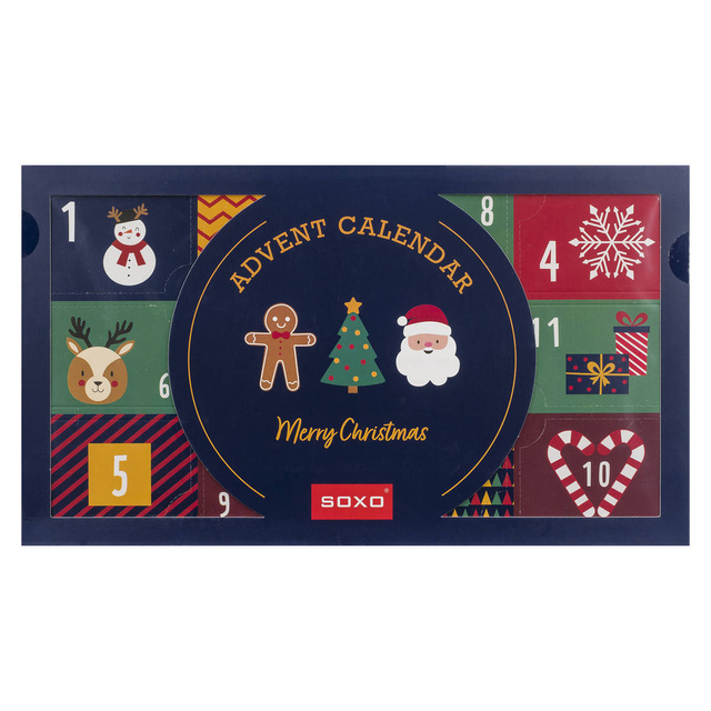 calendario de adviento | regalo de navidad | Mikolajki | para él | Juego de 6 calcetines SOXO GOOD STUFF de color para hombre