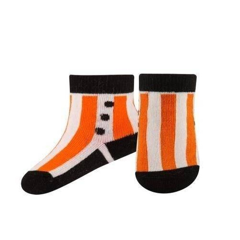 Calcetines de bebé SOXO naranja con rayas