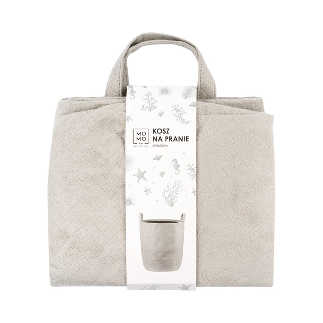 Cesto para la ropa sucia Momo Way gris 35x40 cm