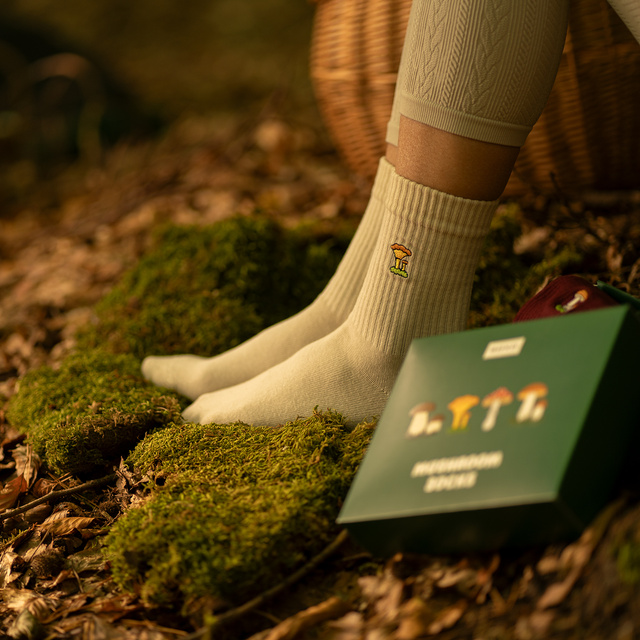 Lote de 4 calcetines de mujer SOXO setas en un paquete edición premium