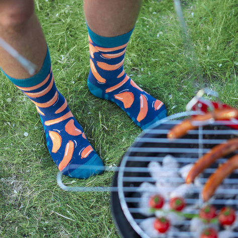 Juego de 2 calcetines SOXO para hombre | Cerveza enlatada | Salchichas enlatadas | como regalo para el