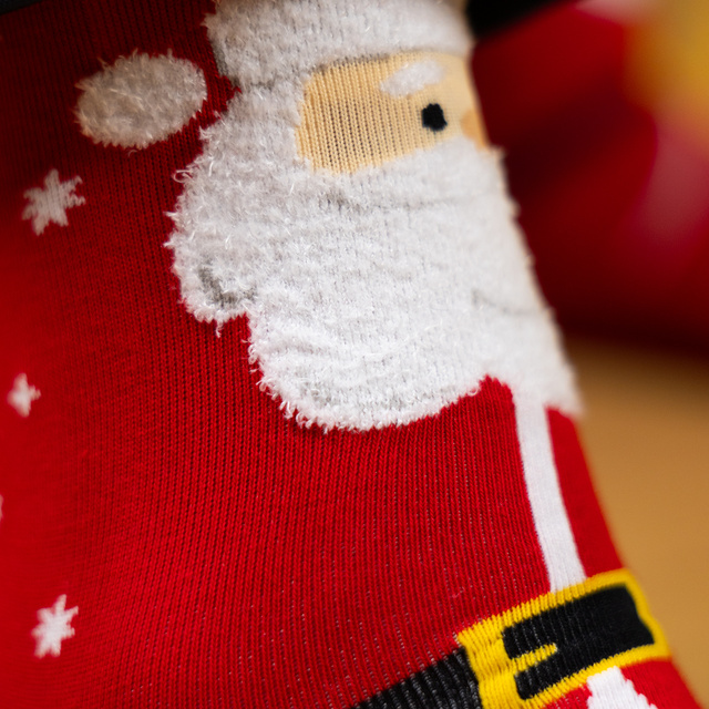 Calcetines regalo con diseño de Papá Noel