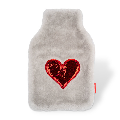 Bolsa de agua caliente corazón SOXO gris1,8 L