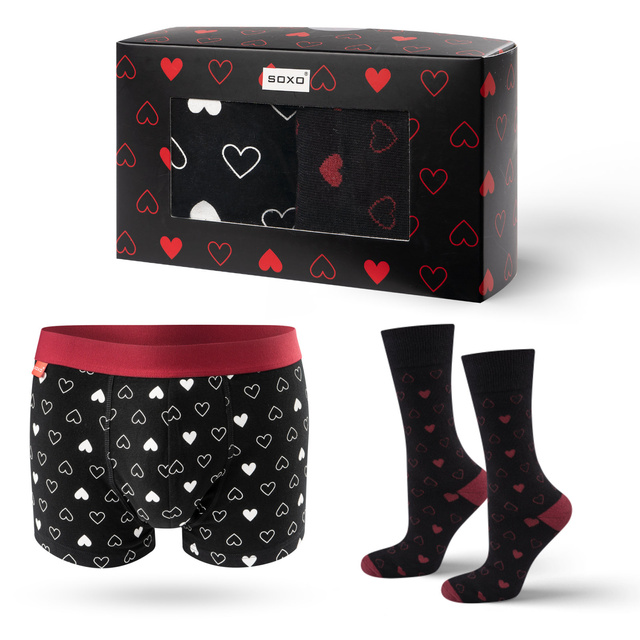 Set de bóxers y calcetines SOXO para hombre, un regalo de algodón para él