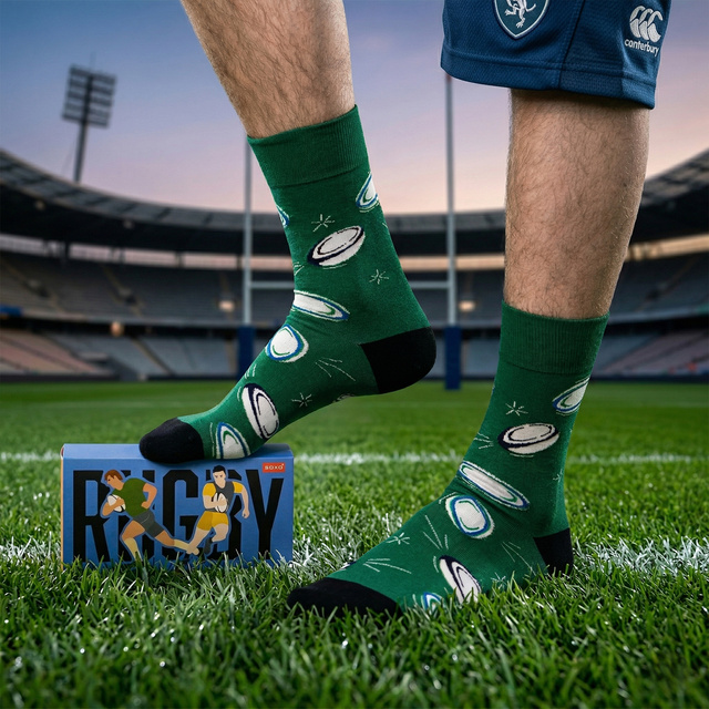 Calcetines de colores para hombre SOXO Rugby - 3 pares