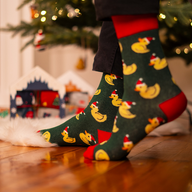 Set 4x Calcetines coloridos para hombre SOXO GOOD STUFF Calcetines de algodón de regalo de feliz Navidad