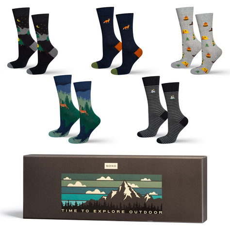 Calcetines de colores para hombre SOXO Adventure - 5 pares 