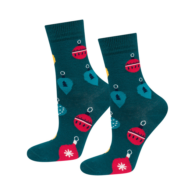 Juego de 4 calcetines de mujer Soxo | Casa de Navidad | regalo para ella | Navidad | coloridos calcetines alegres