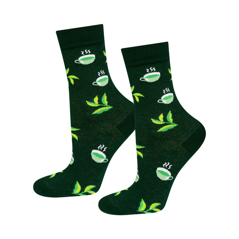 SOXO Calcetines de lata de té verde para mujer - 2 Pares