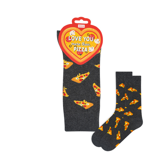 Calcetines Love You More Than Pizza