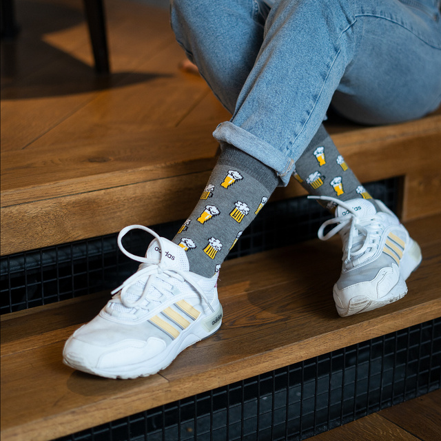 Coloridos calcetines de cerveza para hombre SOXO GOOD STUFF