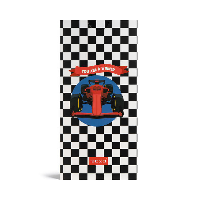 Calcetines con diseño de Fórmula 1 – estilo tarjeta de regalo