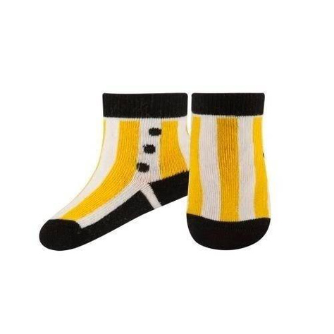 Calcetines de bebé SOXO amarillo con rayas