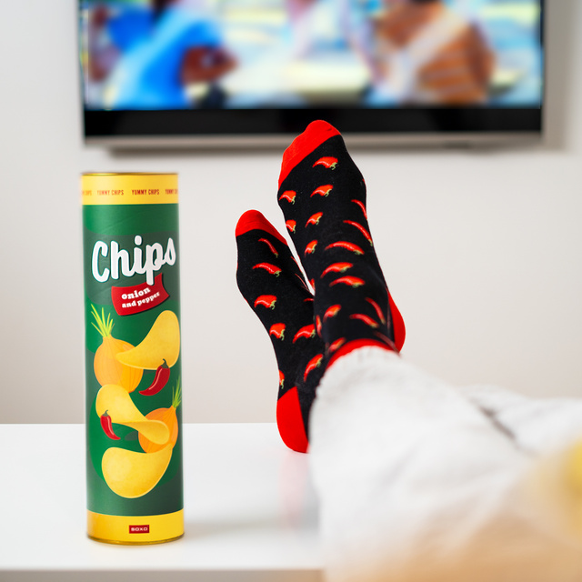 Lote de 3x SOXO calcetines de hombre chips en tubo