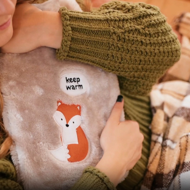 Botella de agua caliente gris SOXO calentador keep warm