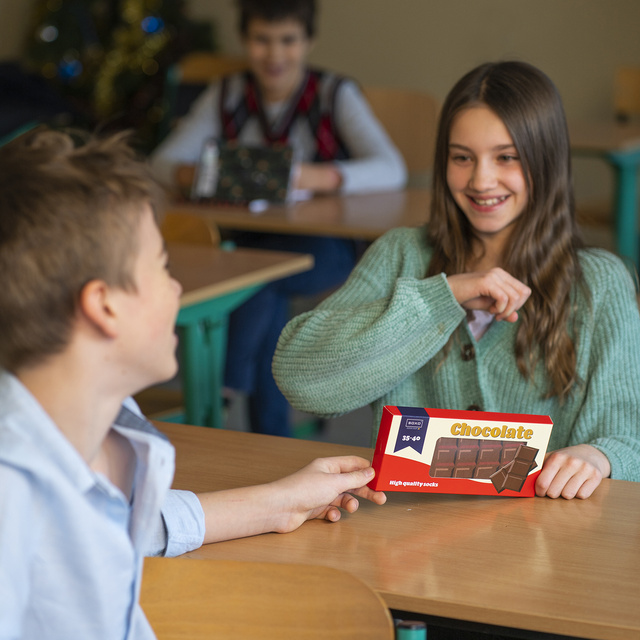 Calcetines de mujer SOXO, una barra de chocolate