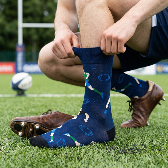 Calcetines de colores para hombre SOXO Rugby - 3 pares 