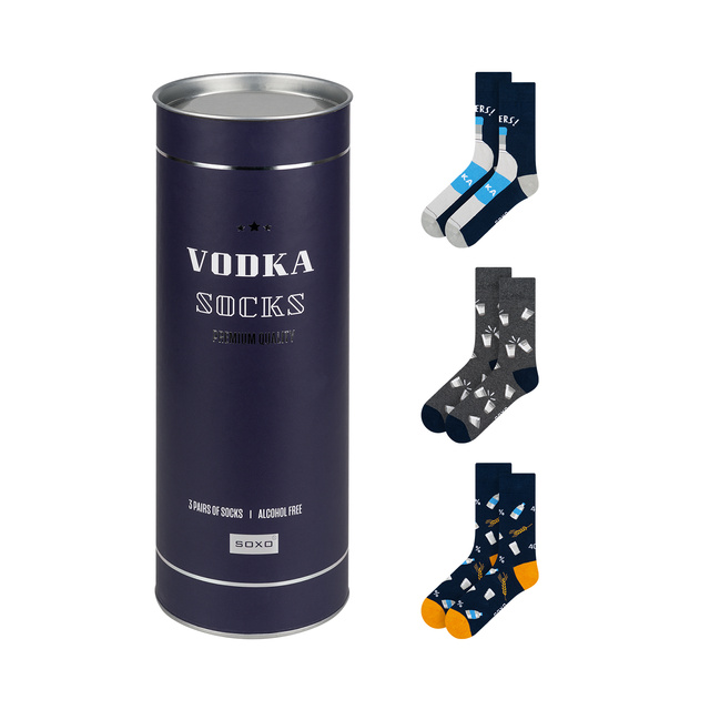 Juego de 3 calcetines coloridos para hombre SOXO GOOD STUFF Vodka