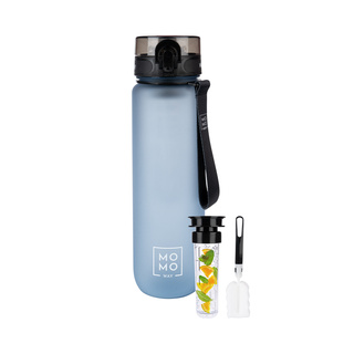MOMO WAY Botella de agua gris | idea de regalo | BPA free | Tritan