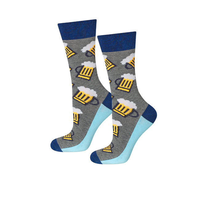 Juego de 4 calcetines de hombre SOXO GOOD STUFF en una caja de pizza