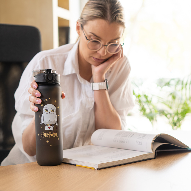 Botella de agua 1L verde | duradera y práctica | Harry Potter