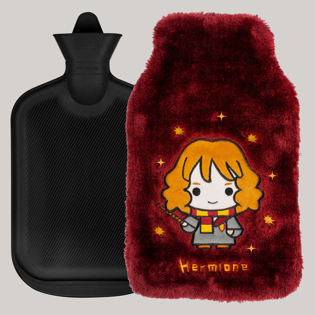 Botella de agua caliente de Hermione, Harry Potter Original, con licencia de Warner Bros., más cálida en una funda de felpa