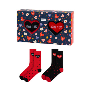 Calcetines coloridos para hombres SOXO Corazones - 2 pares