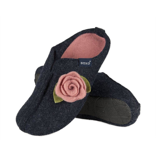 Zapatillas de fieltro de las mujeres SOXO con la flor y TPR