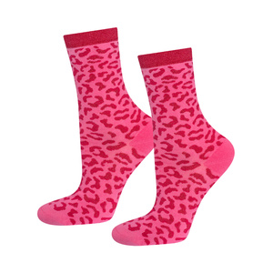 Calcetines de mujer SOXO Leopard rosas en paquete - 3 pares