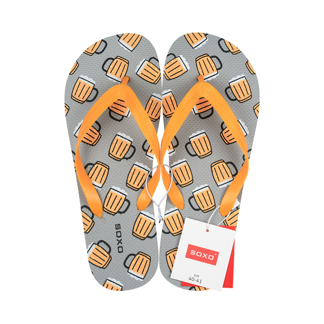 Chanclas de playa para mujer y hombre.SOXO | Cerveza alegre y colorida | Perfecto para unas vacaciones en la playa y una piscina